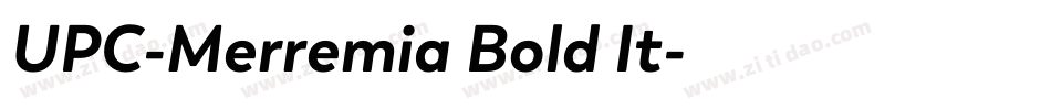 UPC-Merremia Bold It字体转换